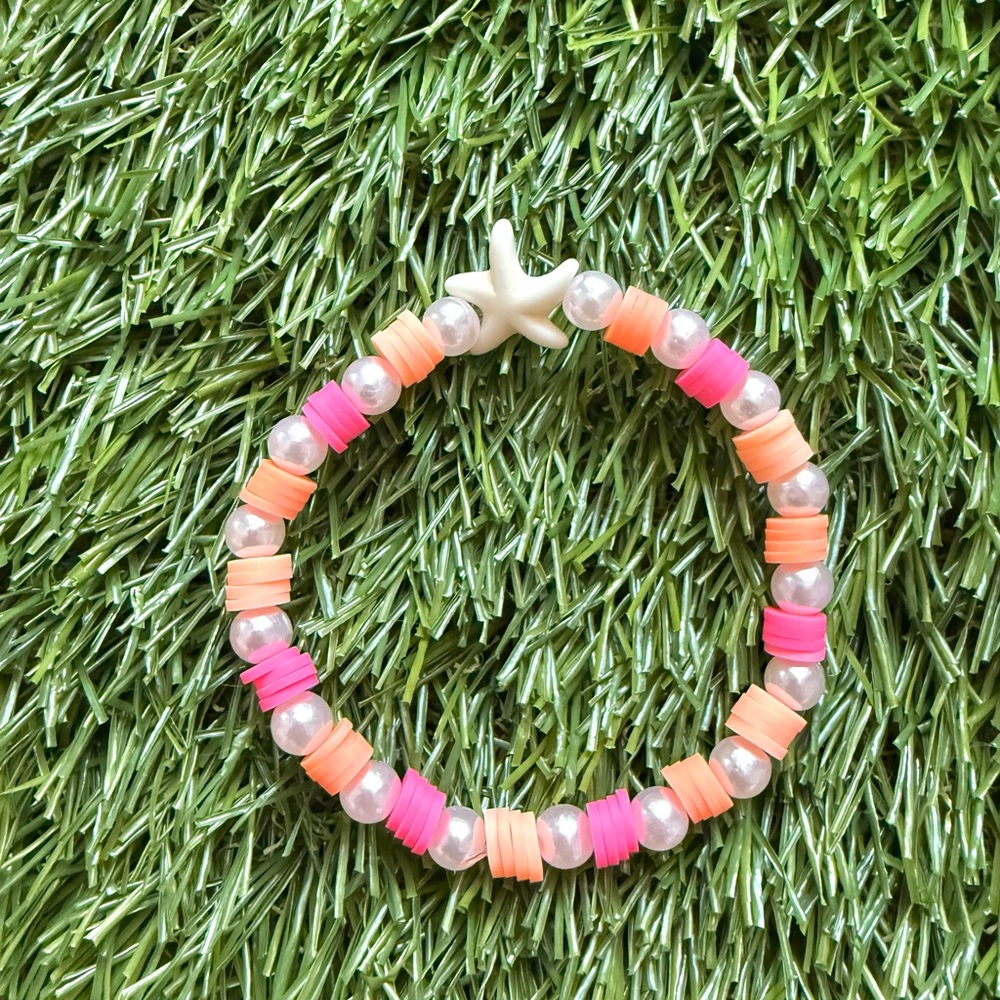 Colorful Beaded Bracelet with Starfish Charm